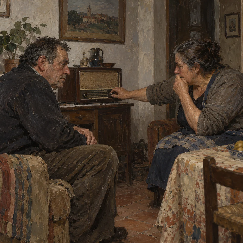 Il·lustració de la cançó · La ràdio